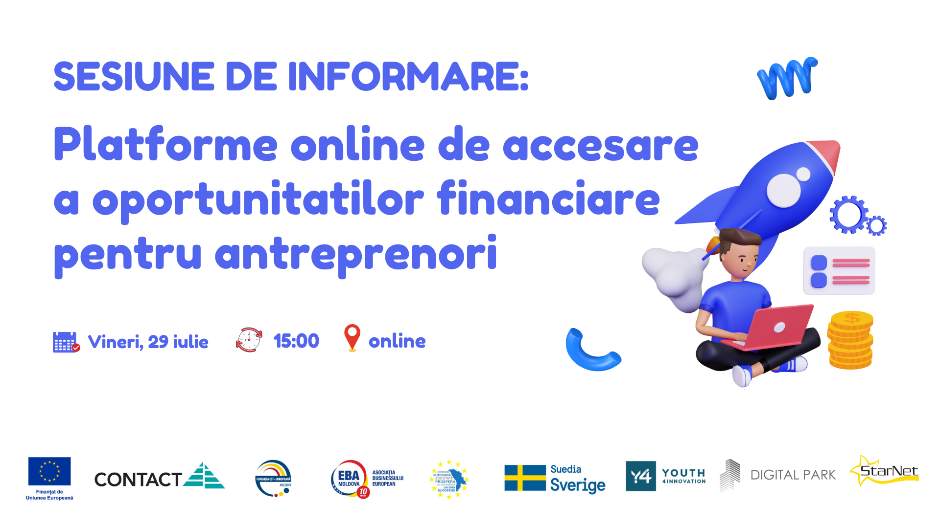Sesiune de informare: Platforme online de accesare a oportunităților financiare pentru antreprenori