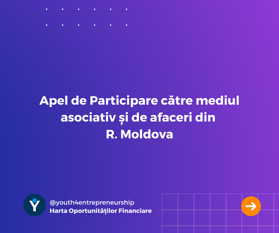 Apel de Participare către mediul asociativ și de afaceri din R. Moldova