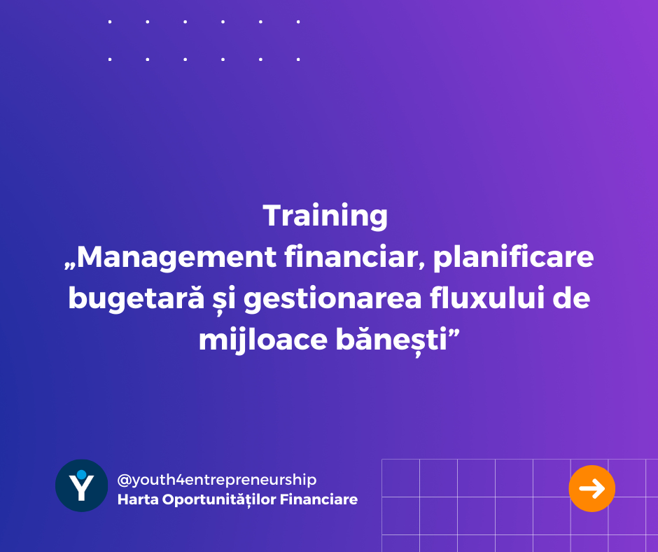 Training „Management financiar, planificare bugetară și gestionarea fluxului de mijloace bănești”