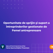 Oportunitate de sprijin și suport a întreprinderilor gestionate de Femei antreprenoare